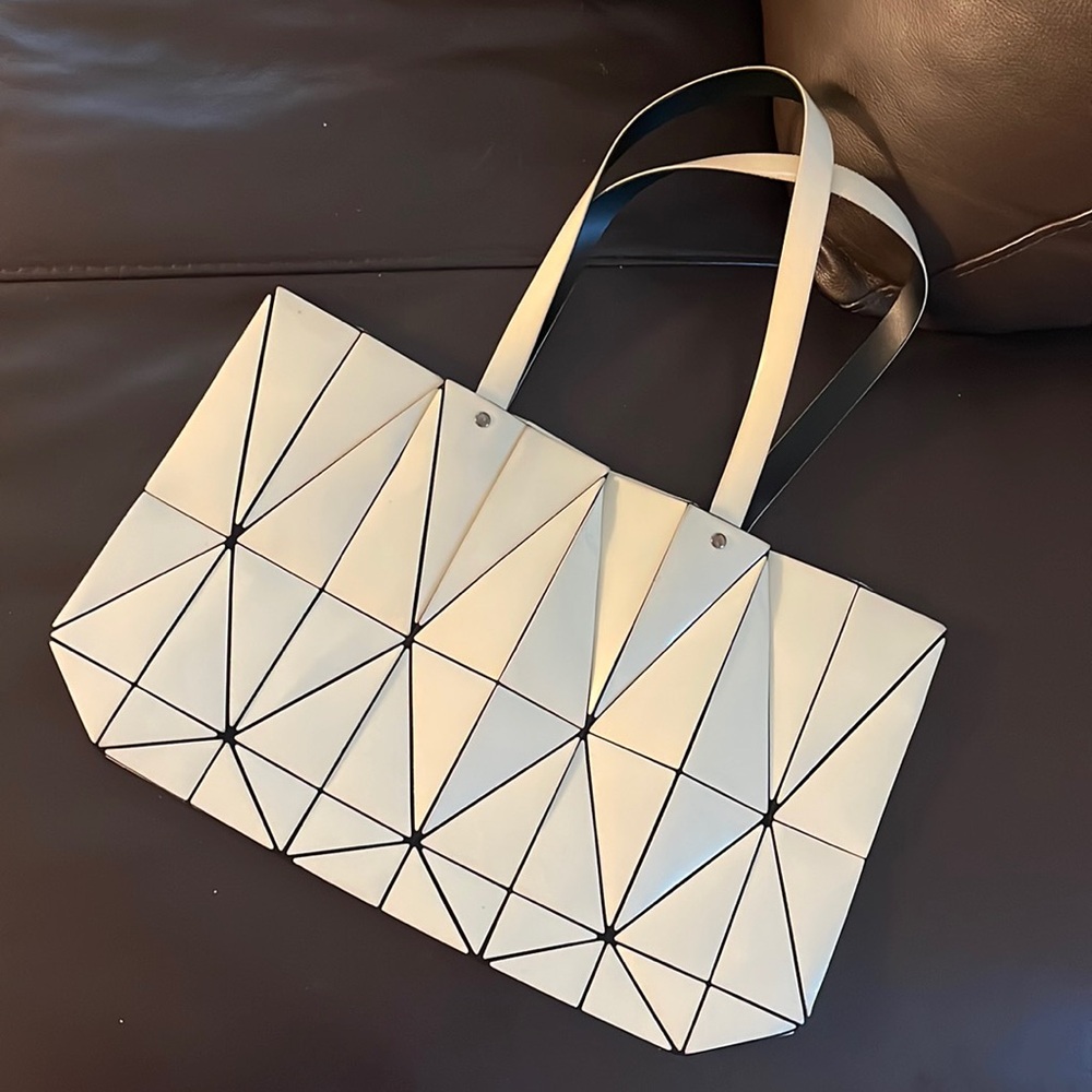 White Japan style Geometry tote bag